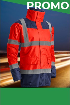 Giacca parka alta visibilità rossa Coverguard Keta